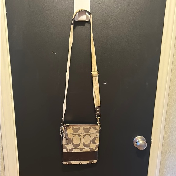 Coach Brown and Tan Crossbody Bag - Picture 2 of 8